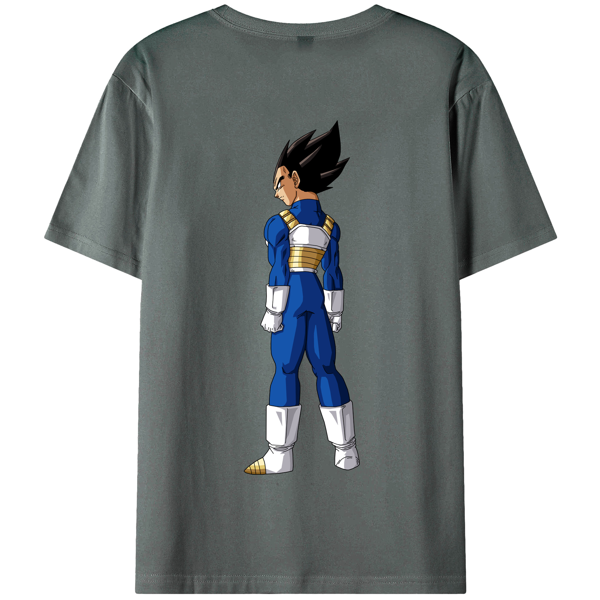 （画像用） ドラゴンボール ベジータ四世（Bejīta Yonsei）DRAGON BALL Vegeta IV 綿100％半袖Tシャツ（背面プリント）